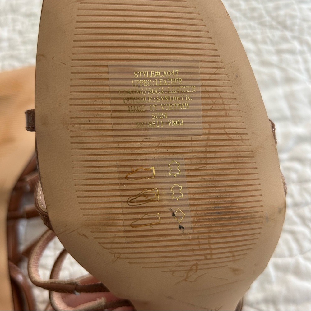 J.Crew Layne Strappy-Sandal Heels in Brown Leather - Picture 7 of 8